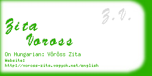 zita voross business card