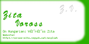 zita voross business card